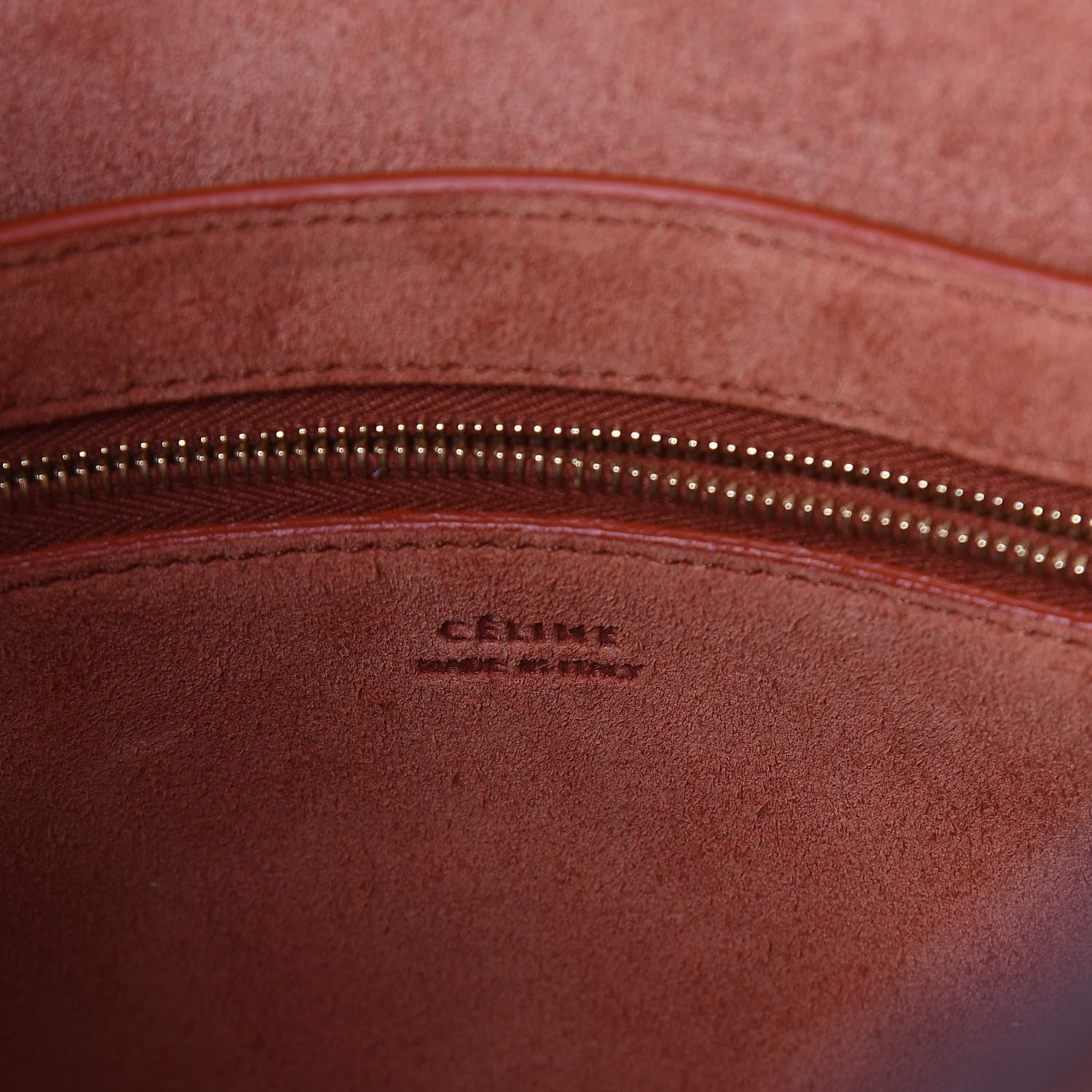 Celine Natural Calfskin Sangle Bucket Bag Terracotta 6 of 11