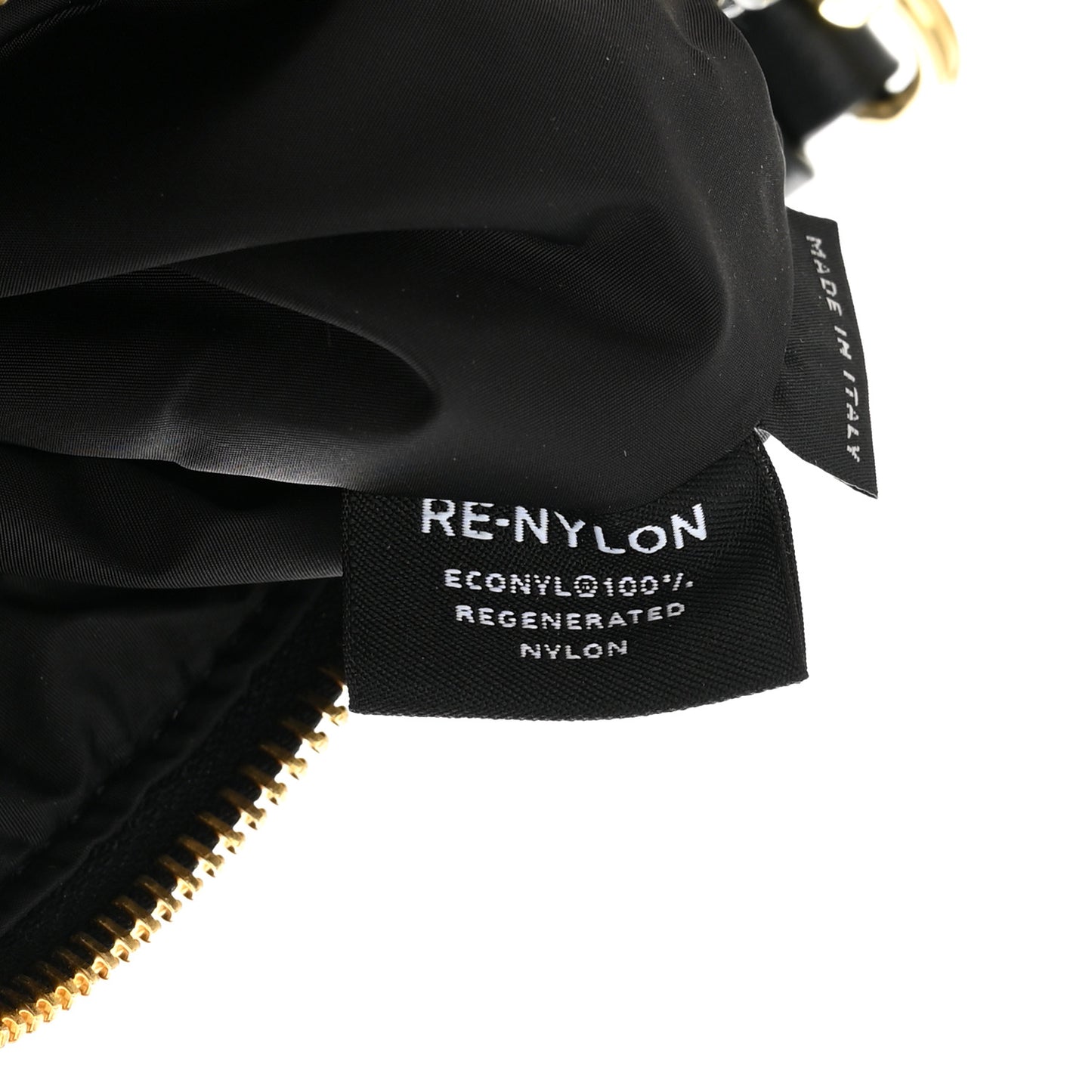 Iridescent Fabric Quilted Mini Spirit Ciré Bag Black