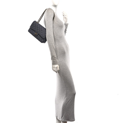 Chanel Caviar Quilted Medium Double Flap Dark Grey 2 of 10