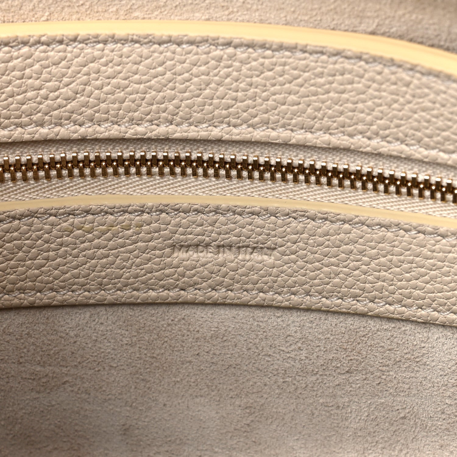 Celine Soft Grained Calfskin Small Belt Cabas Phantom Vanilla 6 of 11