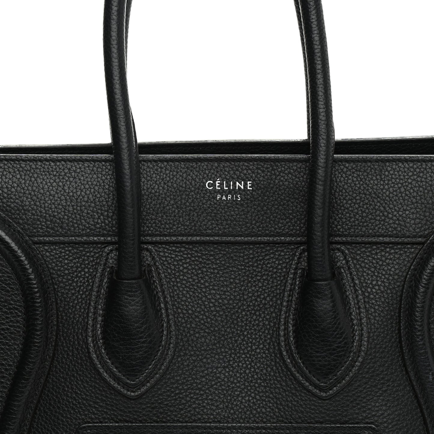 Drummed Calfskin Micro Luggage Black