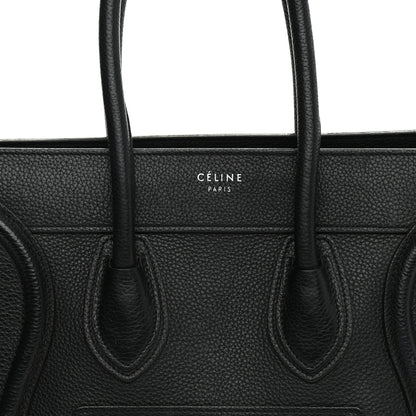Celine Drummed Calfskin Micro Luggage Black 7 of 14