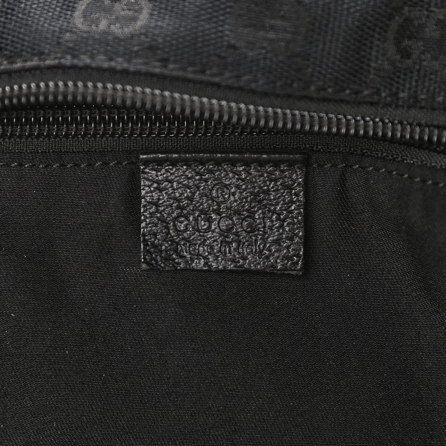 GG Monogram Large Web Handle Bucket Tote Black