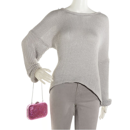 Judith Leiber Crystal Slide Lock Minaudière Clutch Rose 2 of 8