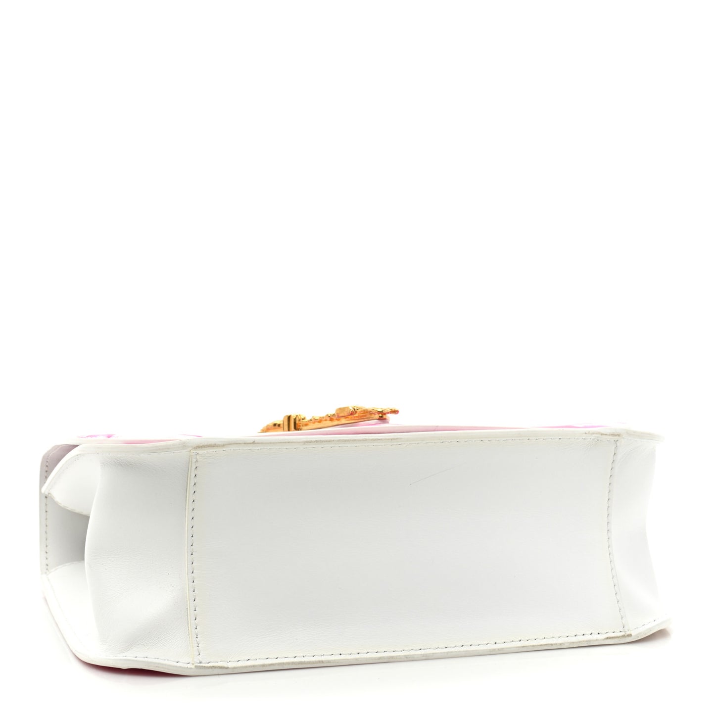 Vitello Barocco Tie Dye Printed Virtus Top Handle Shoulder Bag Pink White