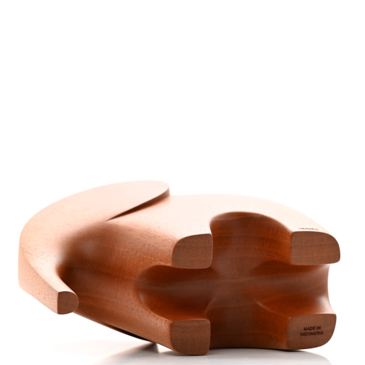 Hermes Mahogany Wood Elephant Lao Paperweight Naturel 5 of 8