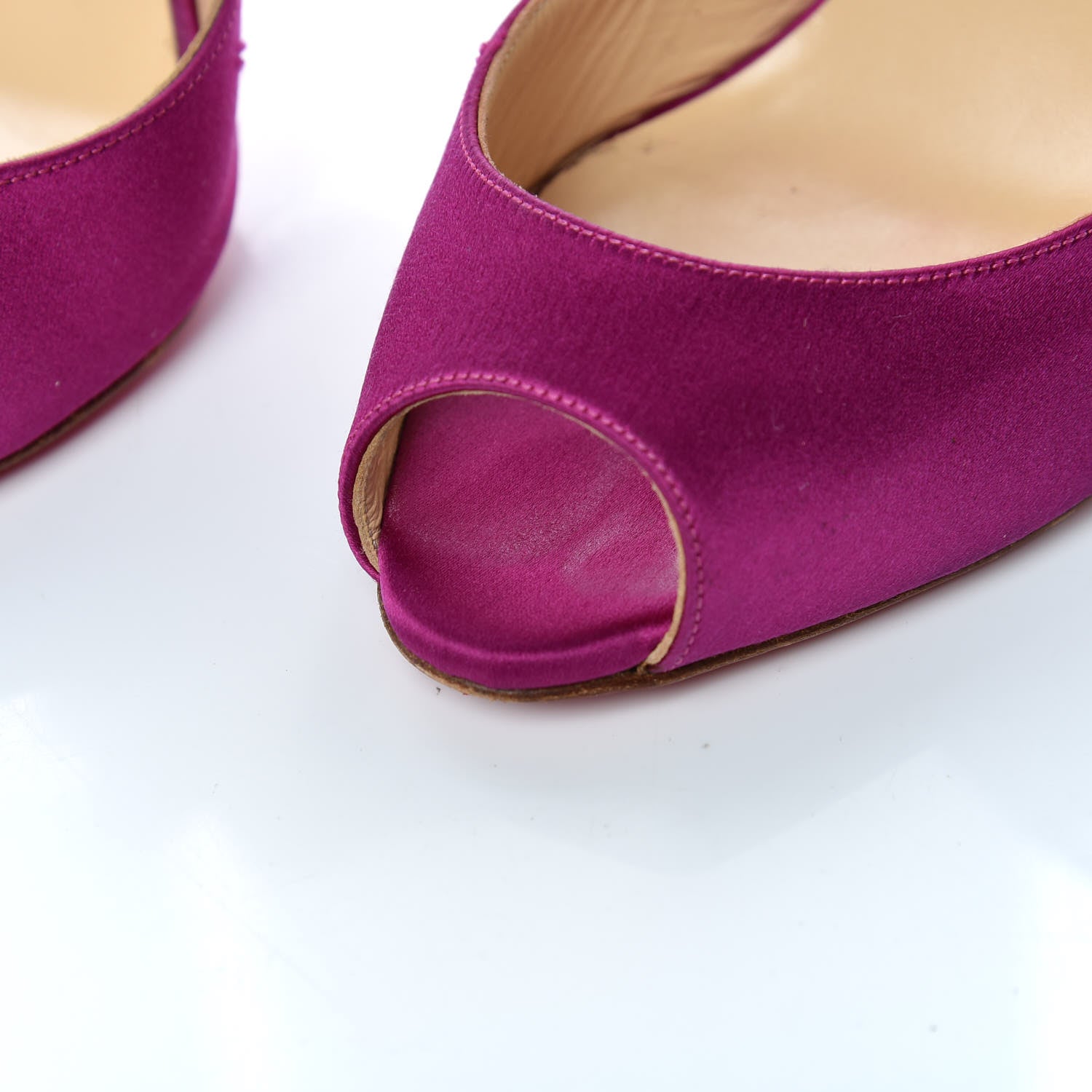 Christian Louboutin Satin Crystal Pensamoi 120 Pumps 36 Eveque Papaye 11 of 16