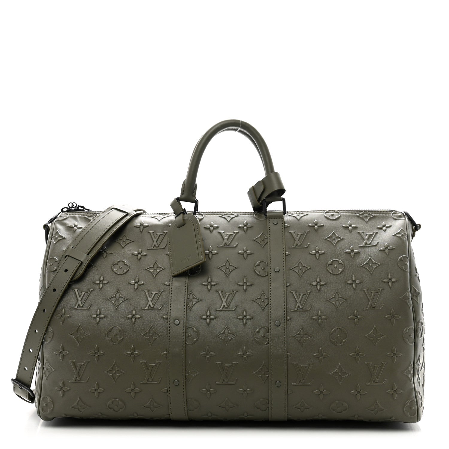 Louis Vuitton Monogram Seal Keepall Bandouliere 50 Khaki 1 of 10