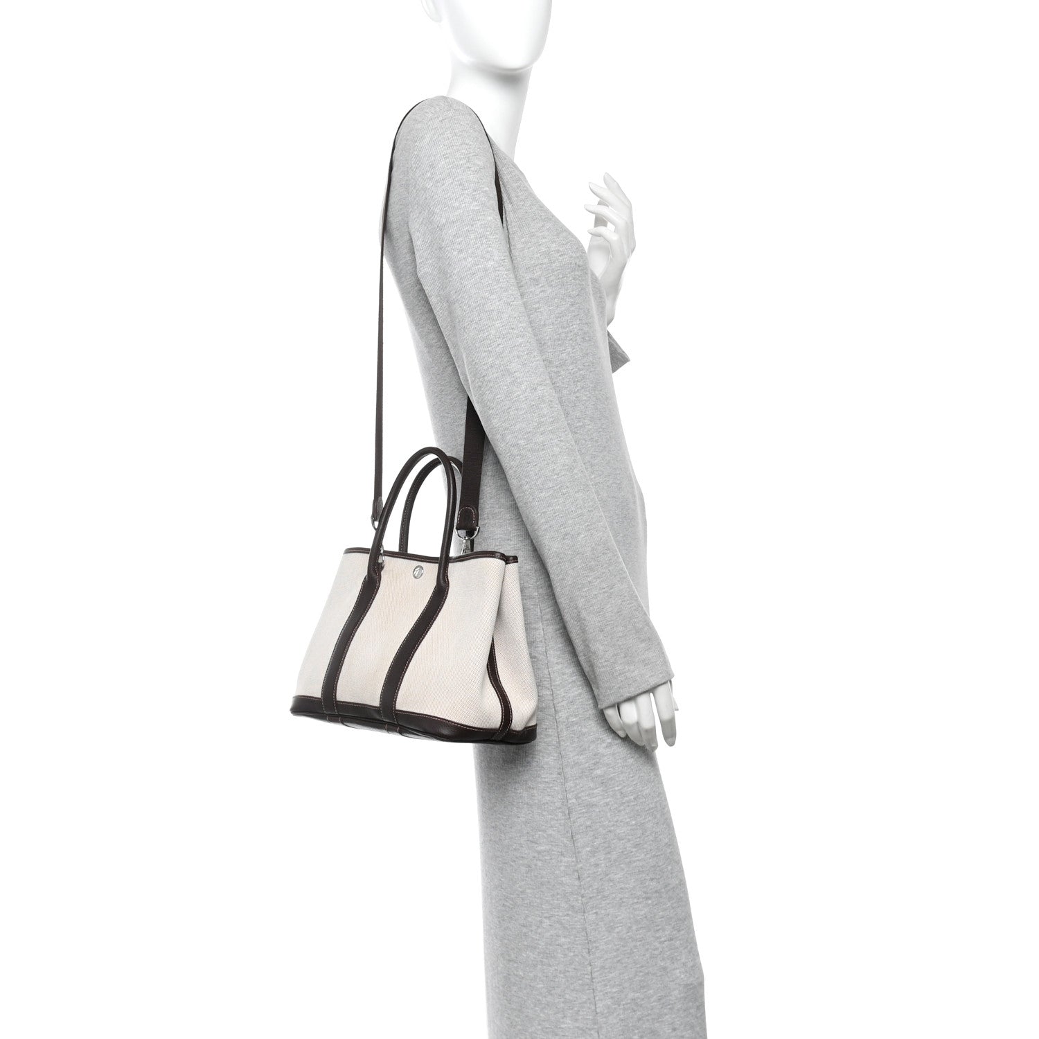 Hermes Buffle Skipper Toile Garden Party 30 TPM Marron Fonce 2 of 9