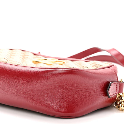 Gucci Monogram Azalea Calfskin Matelasse Diagonal Small GG Marmont Chain Shoulder Bag Beige Ebony New Cherry Red 10 of 11