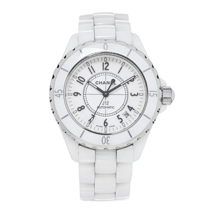 Chanel Stainless Steel Ceramic 38mm J12 Automatic Watch White 1 of 5
