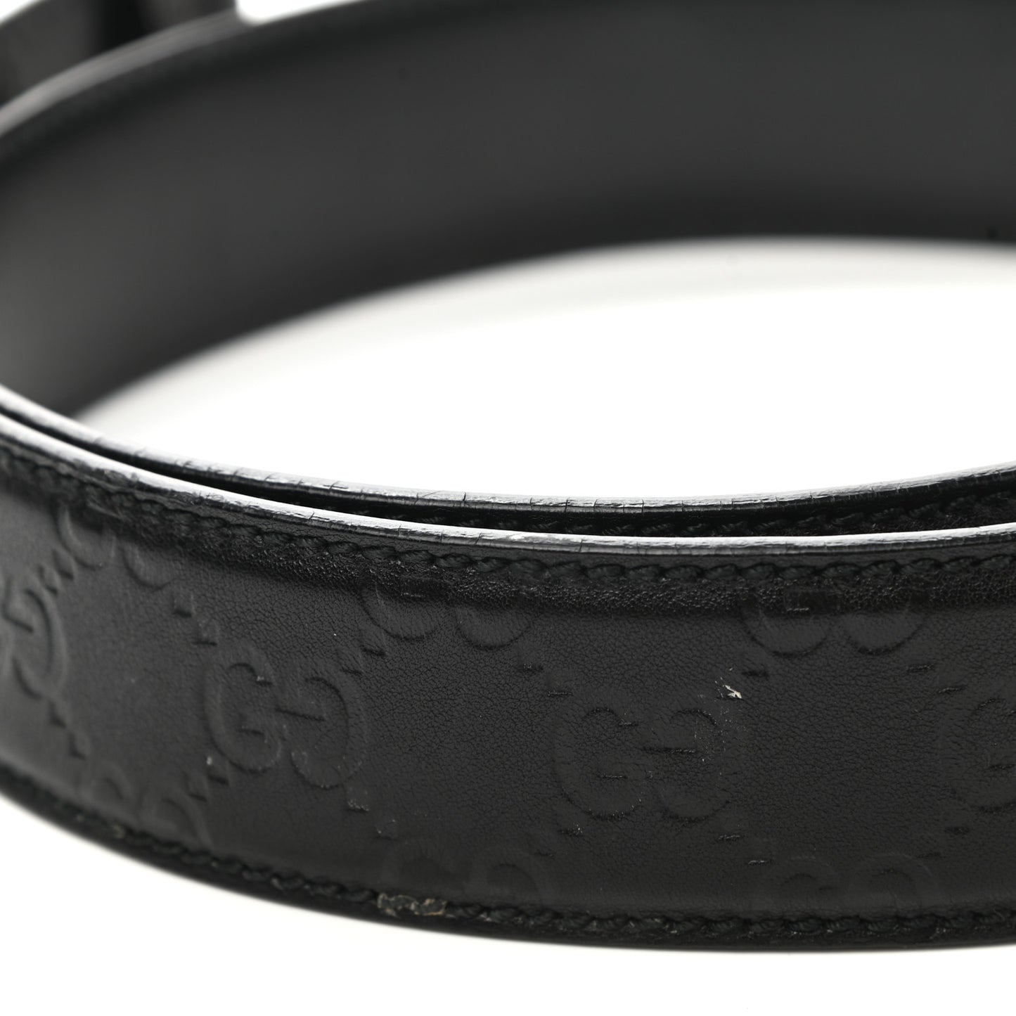 Guccissima Interlocking G Belt 85 34 Black