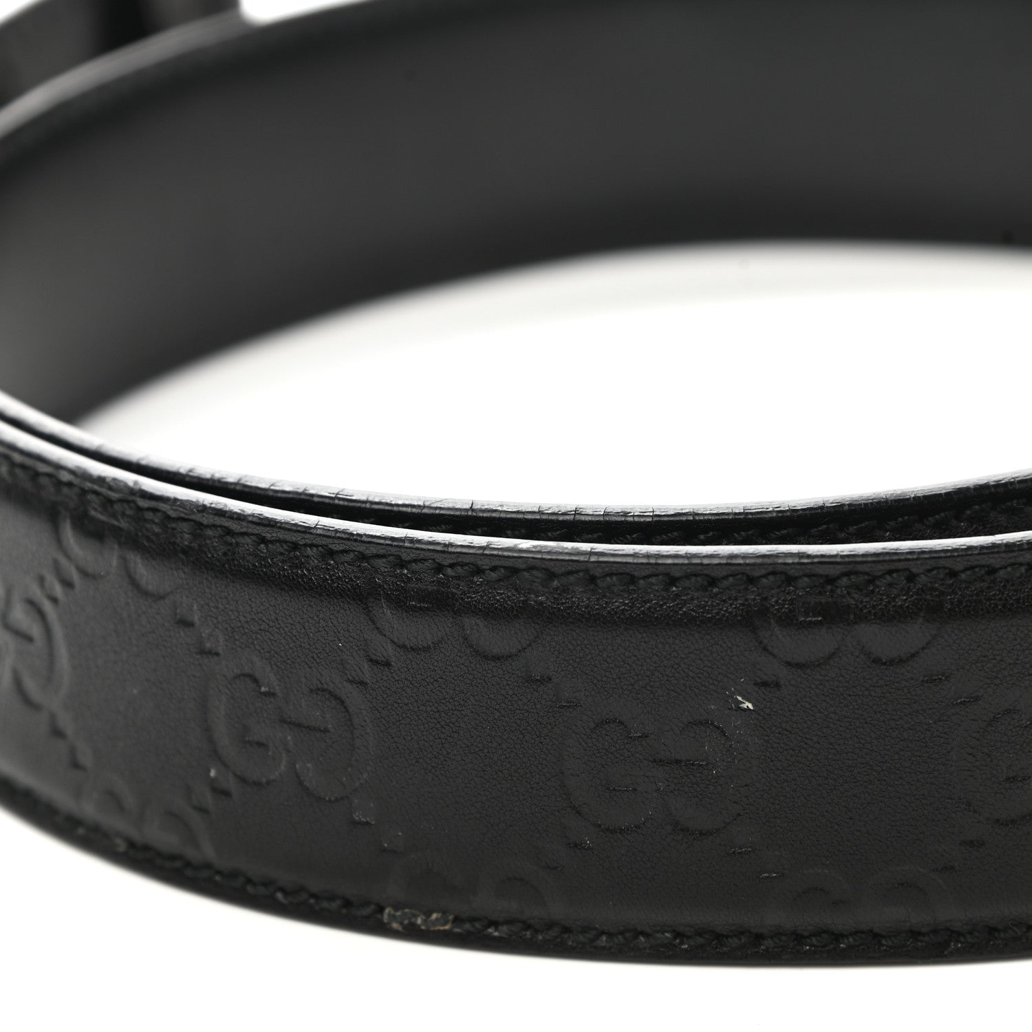 Gucci Guccissima Interlocking G Belt 85 34 Black 6 of 9