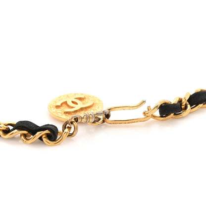 Chanel Lambskin Chain CC Medallion Belt Black Gold 3 of 5