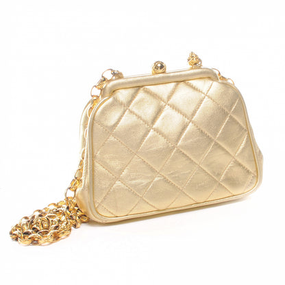 Chanel Lambskin Framed Mini Evening Bag Gold 3 of 6