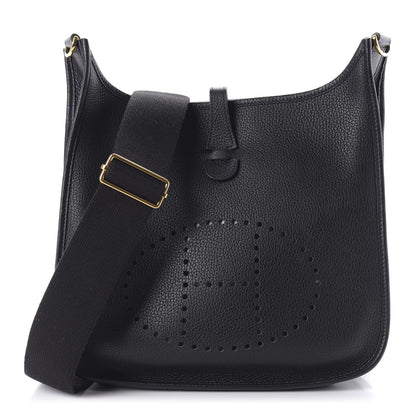 Hermes Taurillon Clemence Evelyne III PM Black 1 of 10