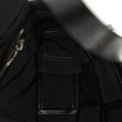 Bottega Veneta Paper Calfskin Maxi Intreccio Cassette Crossbody Bag Black 6 of 8