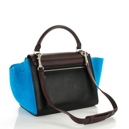 Celine Smooth Calfskin Suede Small Tri-Color Trapeze Turquoise 3 of 6