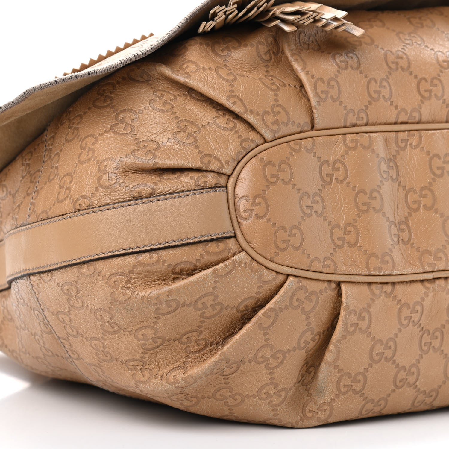 Gucci Guccissima Tribeca Messenger Bag Beige 15 of 16