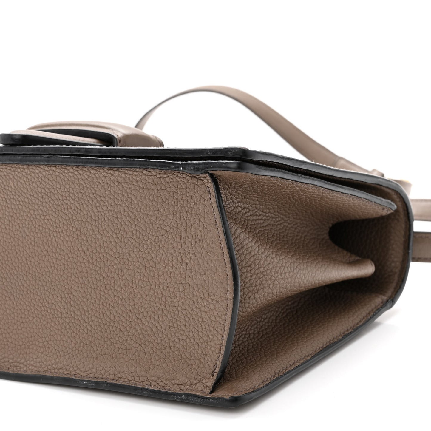 Grained Calfskin Medium Barcelona Shoulder Bag Taupe