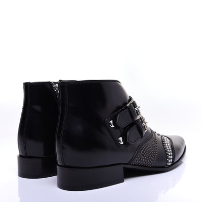 Givenchy Calfskin Studded Punk Ankle Boots 36 Black 3 of 13