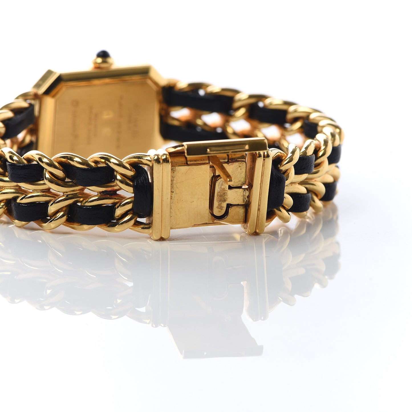 Stainless Steel Lambskin 20mm Chain Premiere Quartz Watch Gold L