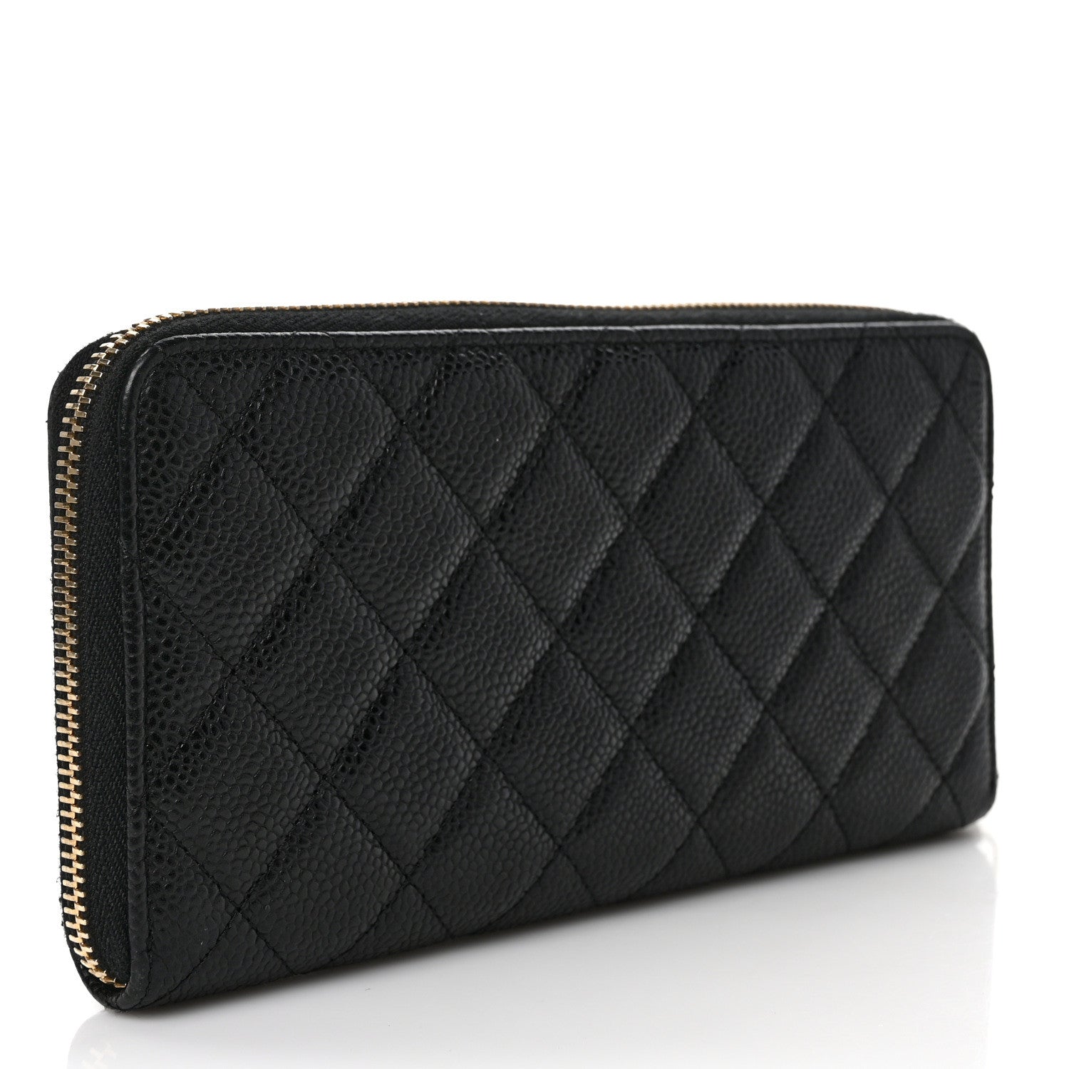 Chanel Caviar Quilted Large Gusset Zip Around Wallet Black 3 of 10