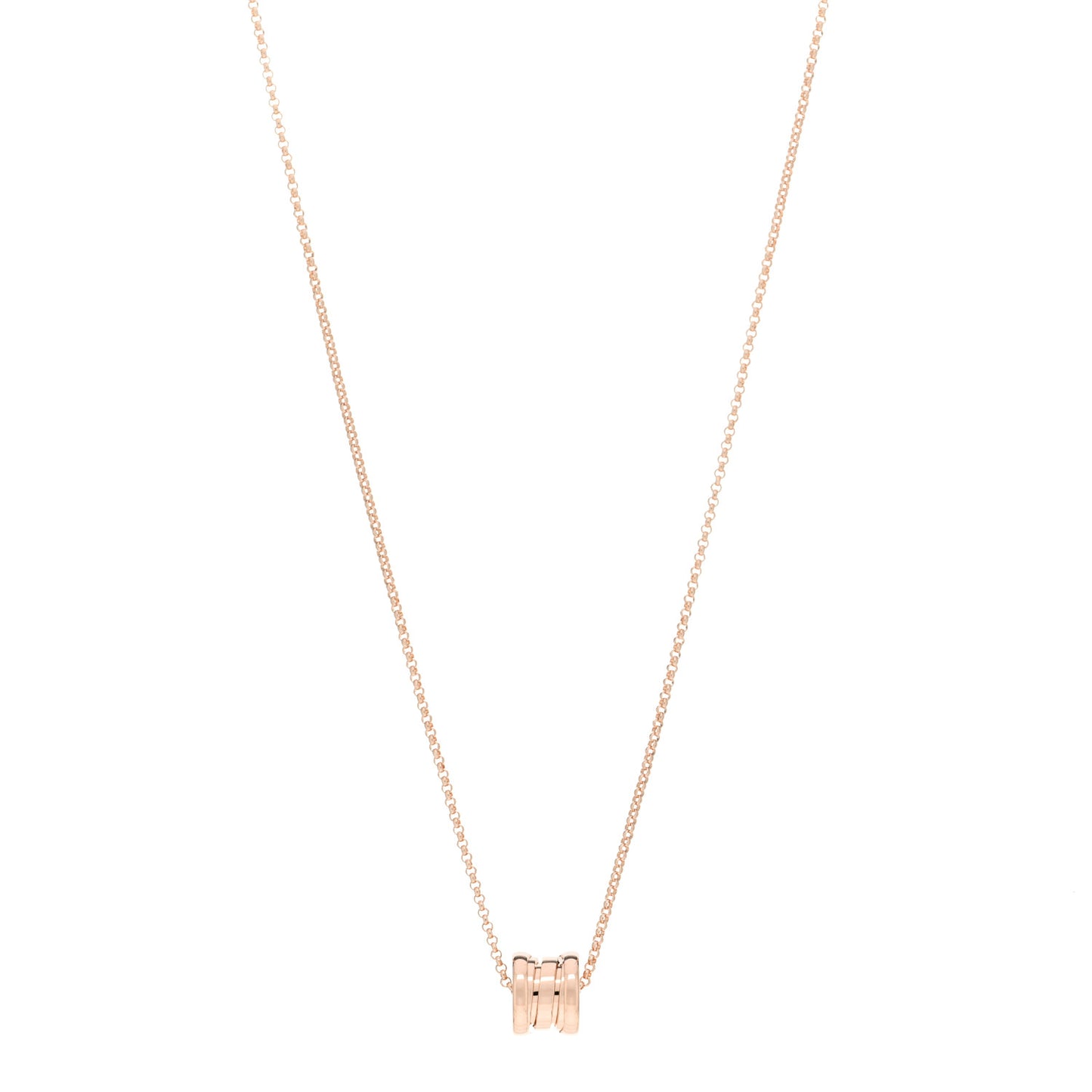 18K Rose Gold Mini B.Zero1 Pendant Necklace