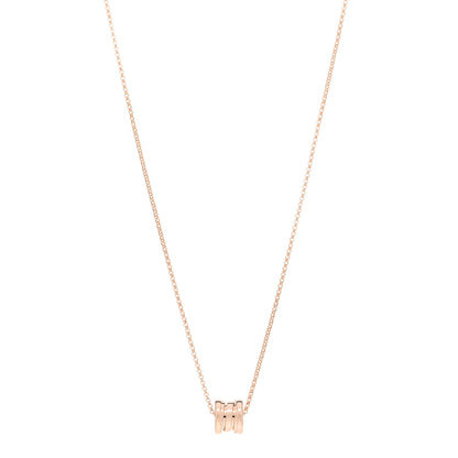 Bulgari 18K Rose Gold Mini B.Zero1 Pendant Necklace 1 of 6