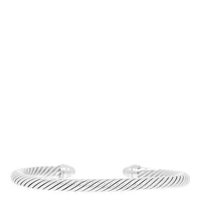 David Yurman Sterling Silver Pave Diamond 5mm Cable Classics Bracelet 3 of 4