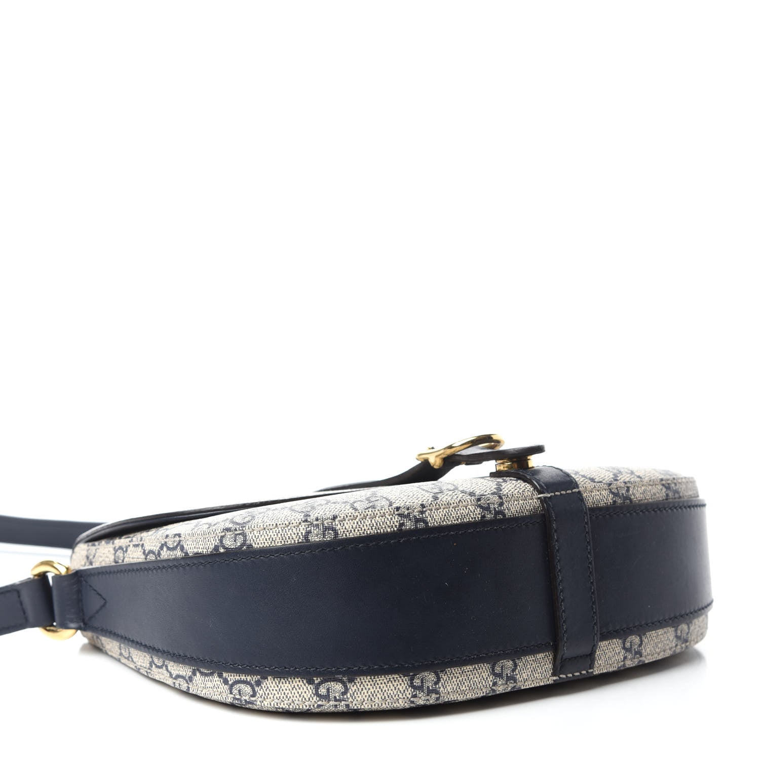 Gucci GG Supreme Monogram Small Messenger Shoulder Bag Beige Blue Navy 4 of 11