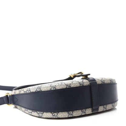 Gucci GG Supreme Monogram Small Messenger Shoulder Bag Beige Blue Navy 4 of 11