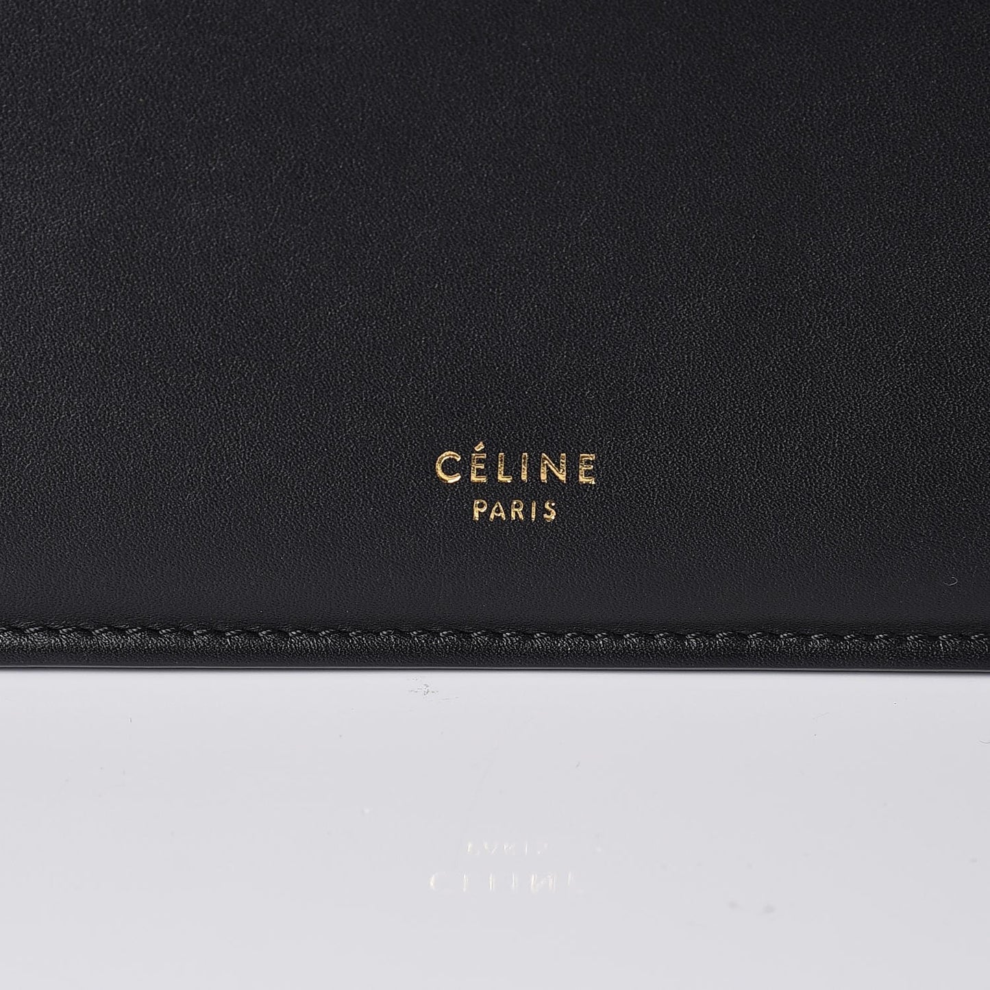 Smooth Calfskin Medium Clasp Shoulder Bag Black