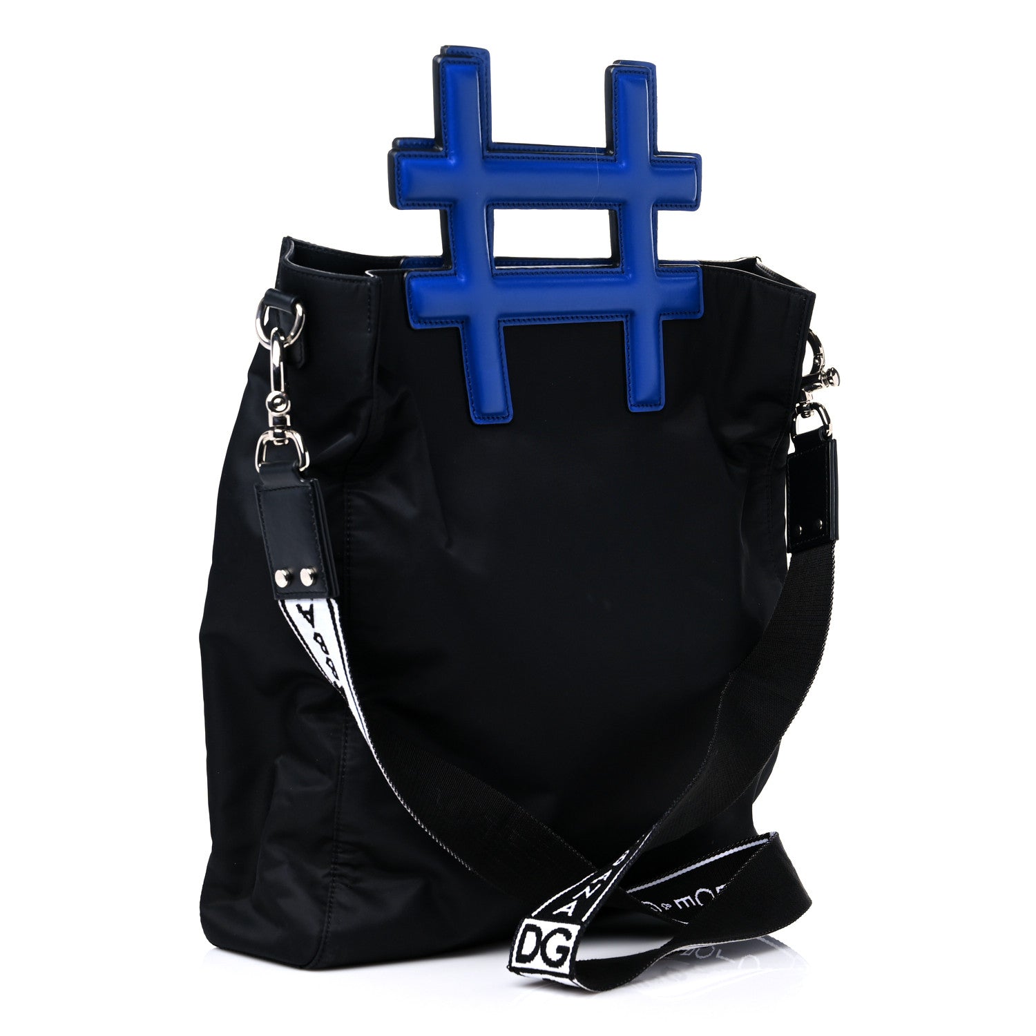 Dolce & Gabbana Nylon Instabag Top Handle Bag Black Blue 3 of 15
