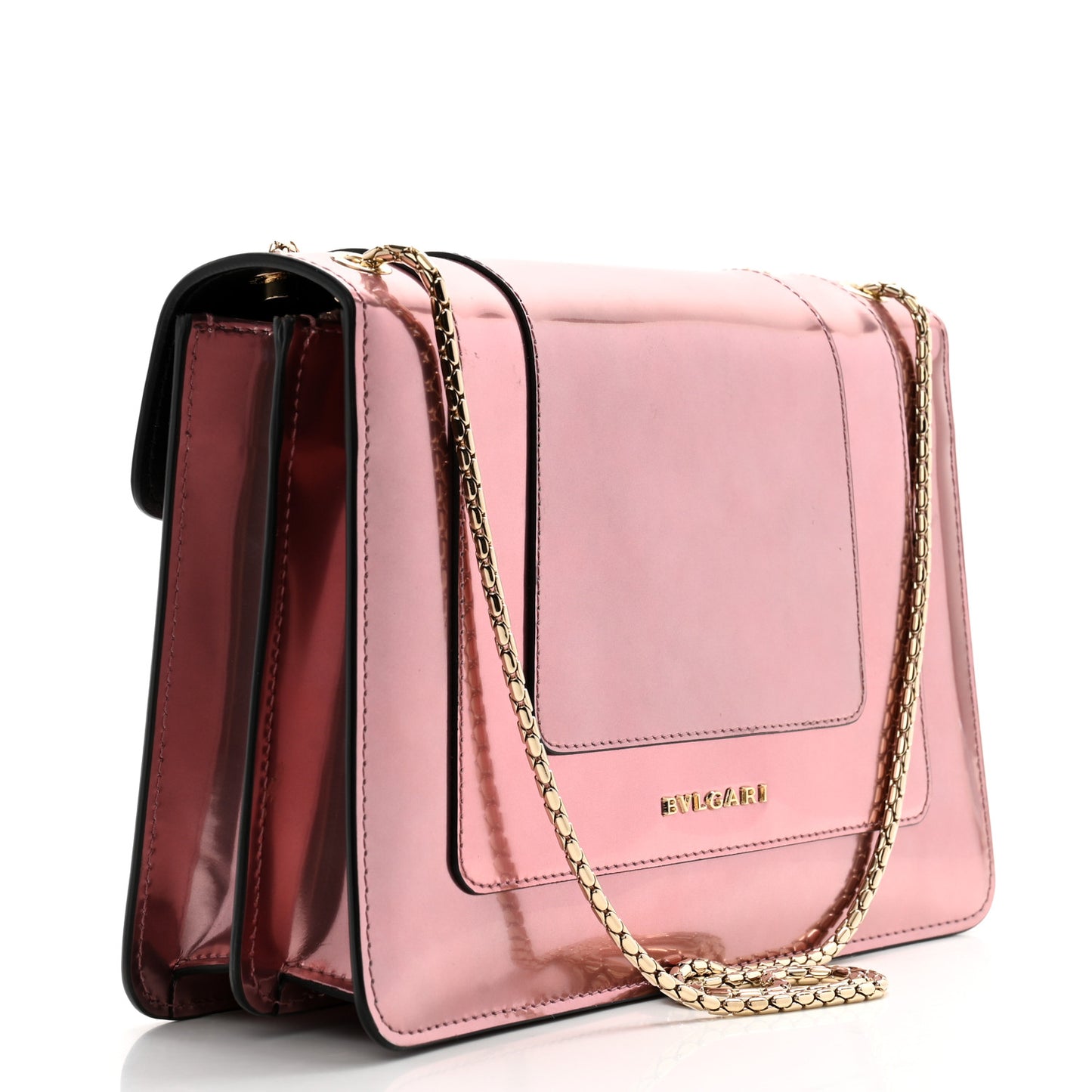Metallic Calfskin Serpenti Forever Crossbody Bag Rose Quartz
