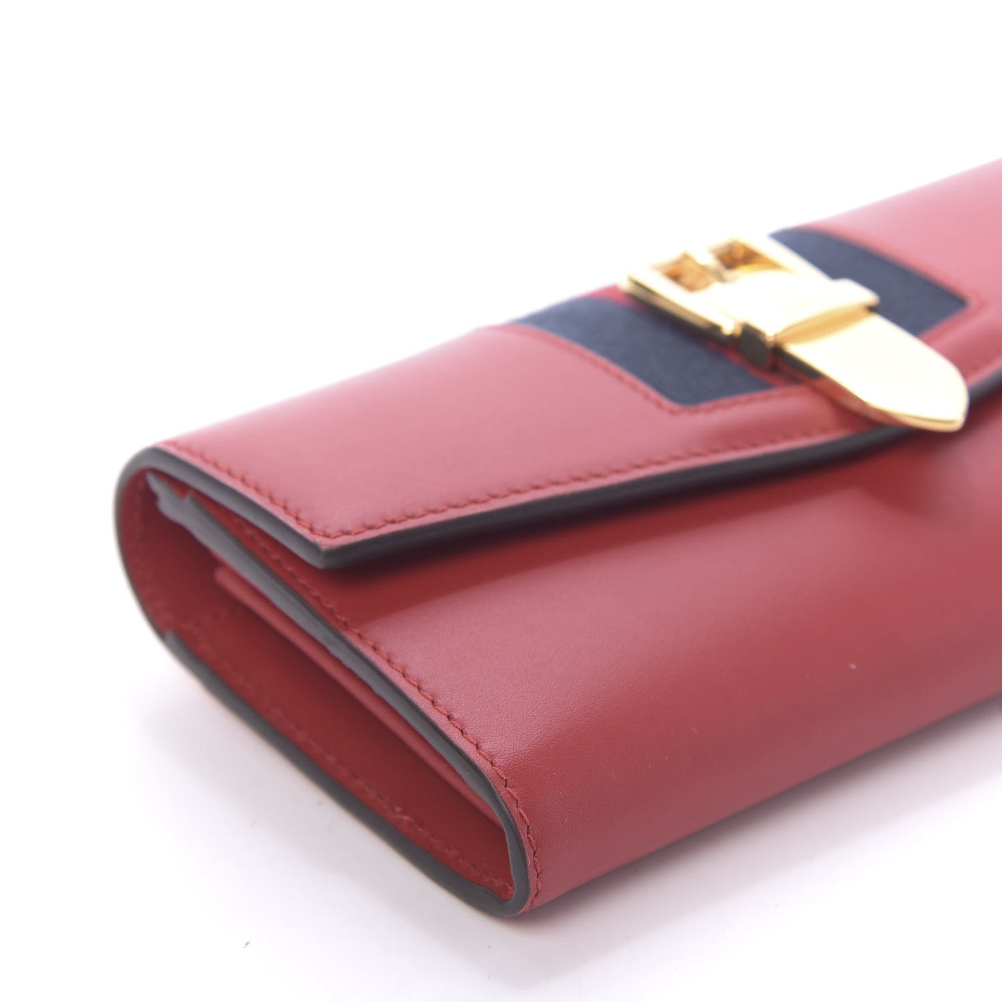 Calfskin Sylvie Continental Wallet Hibiscus Red