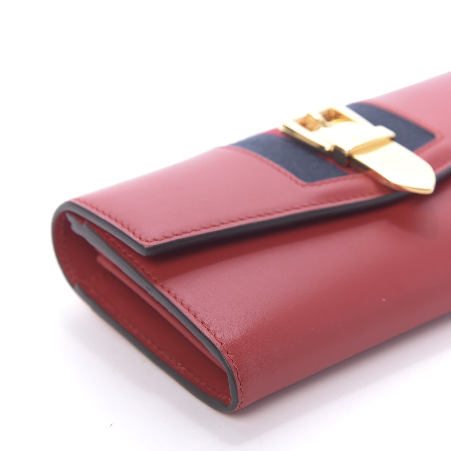 Gucci Calfskin Sylvie Continental Wallet Hibiscus Red 7 of 10