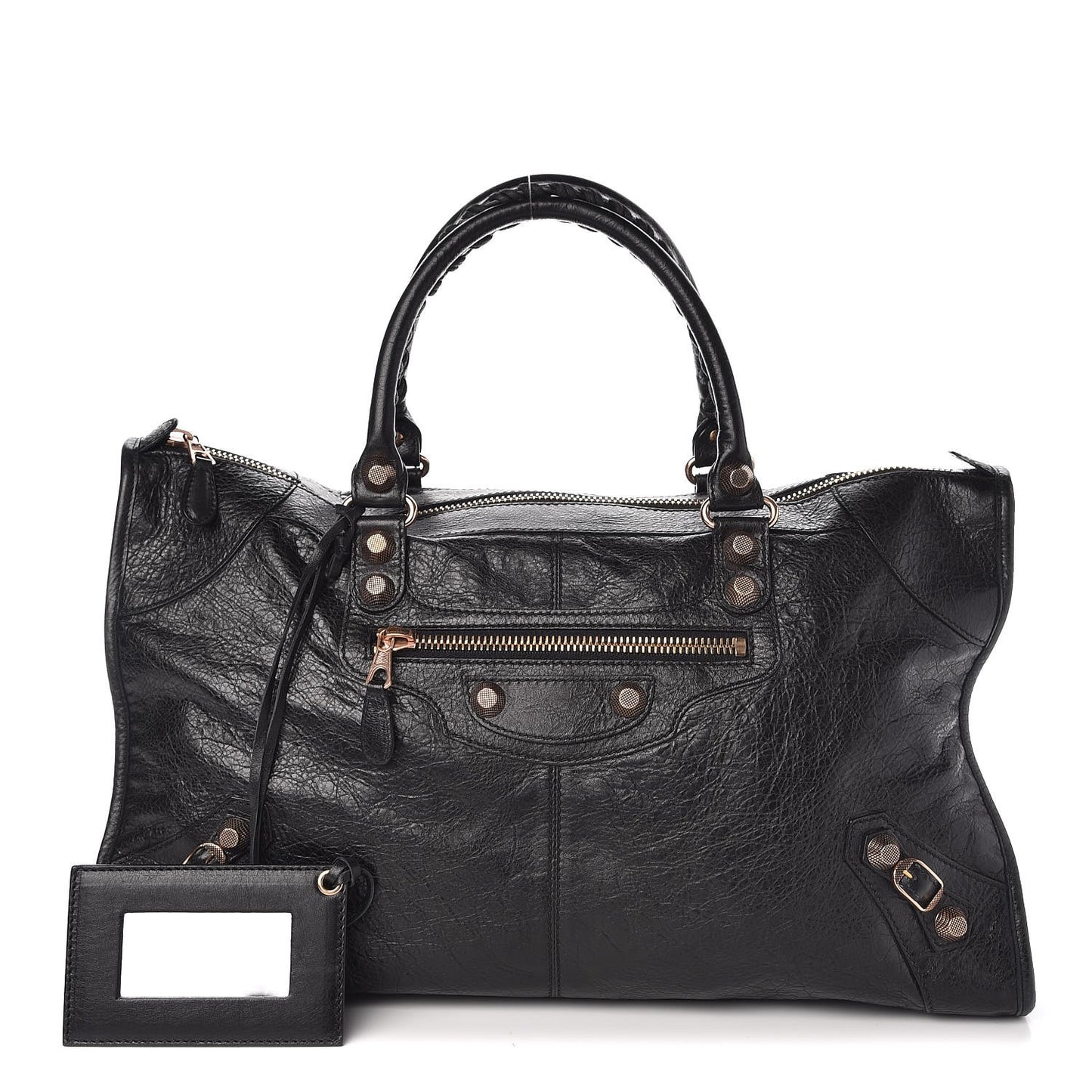 Agneau Giant 12 Rose Gold Hardware Work Black