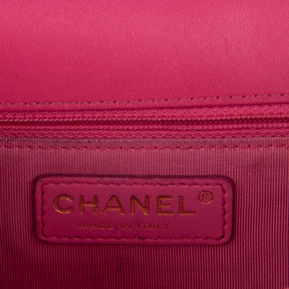 Chanel Lambskin Quilted Jumbo Mademoiselle Chic Flap Fuchsia 6 of 11