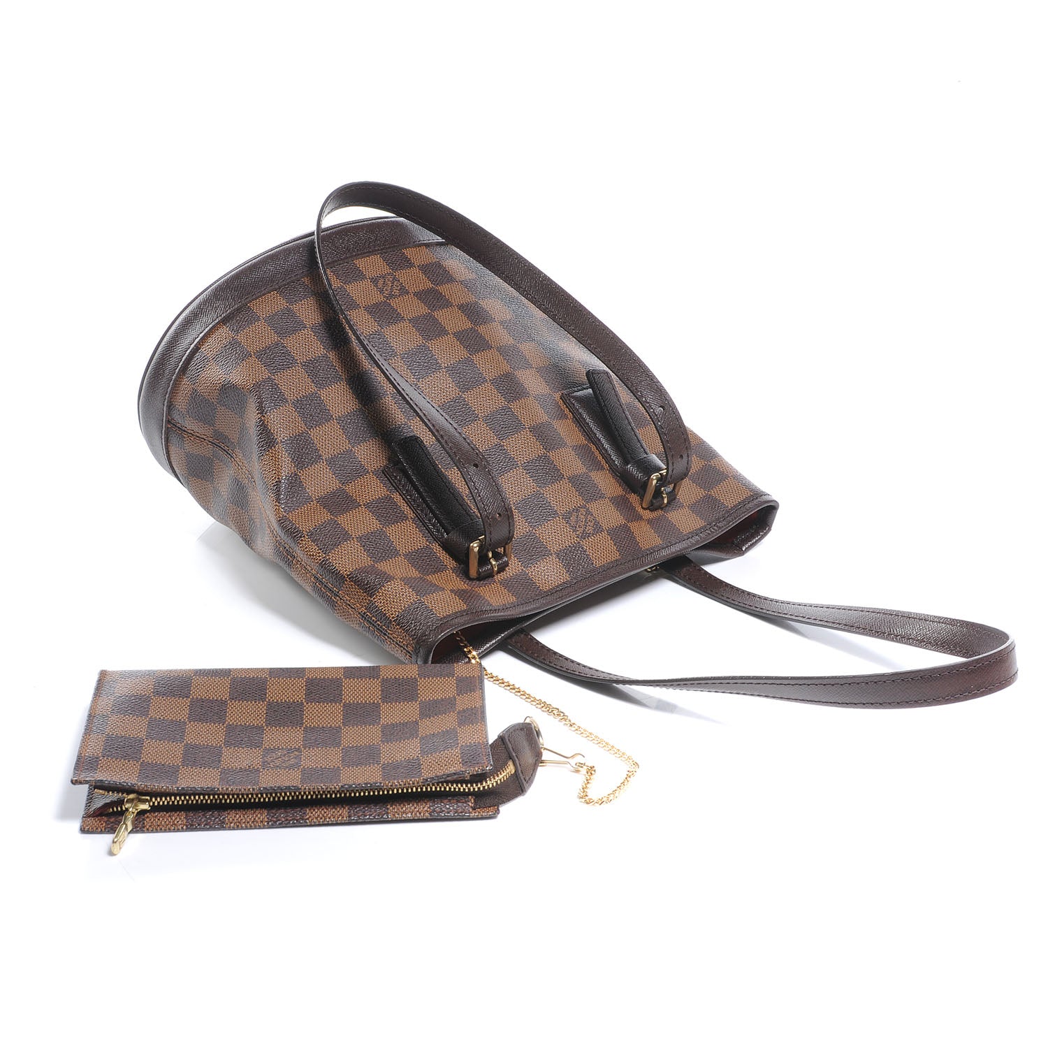 Louis Vuitton Damier Ebene Marais Bucket 23 5 of 8