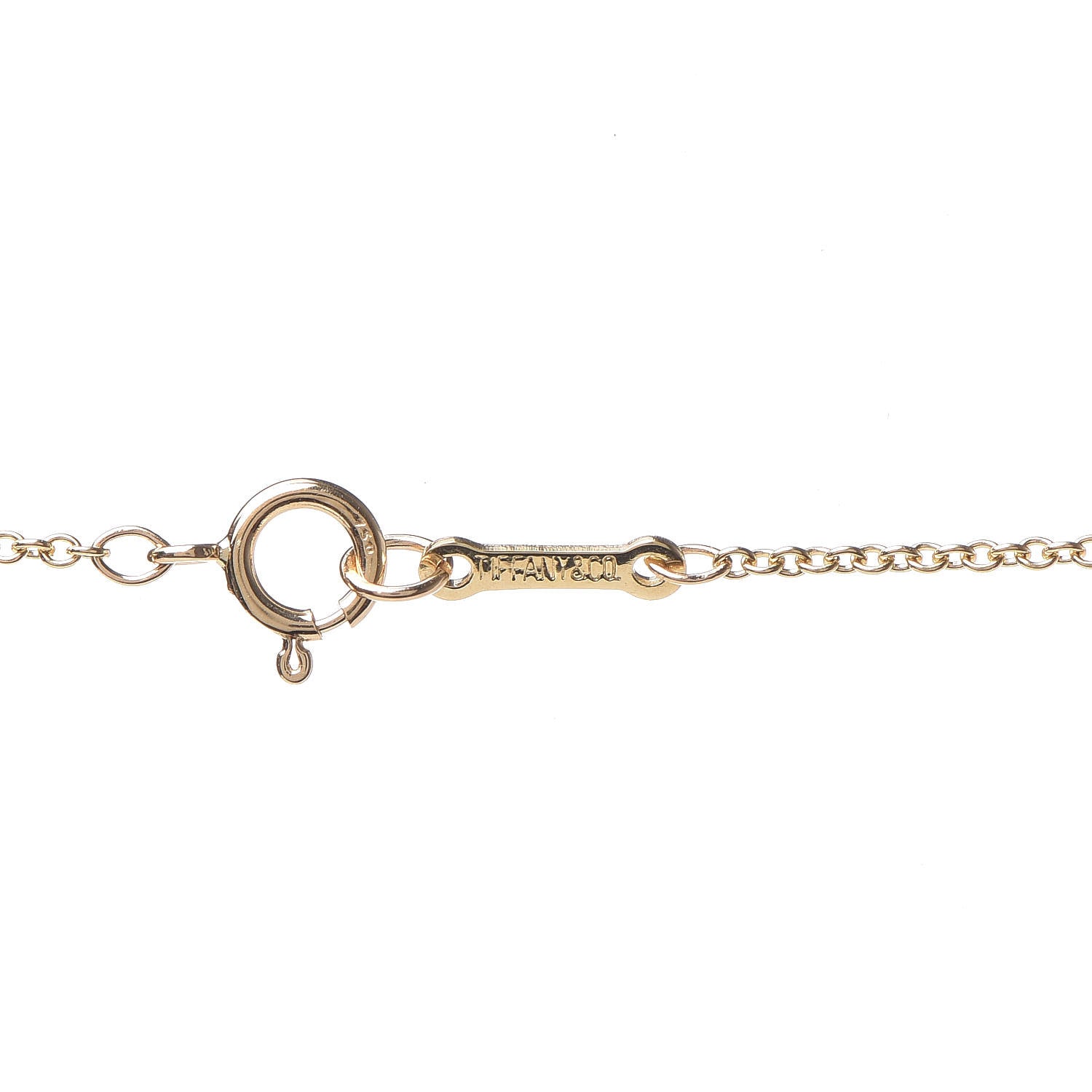 Tiffany 18K Yellow Gold 18mm Elsa Peretti Bean Pendant Necklace 6 of 6