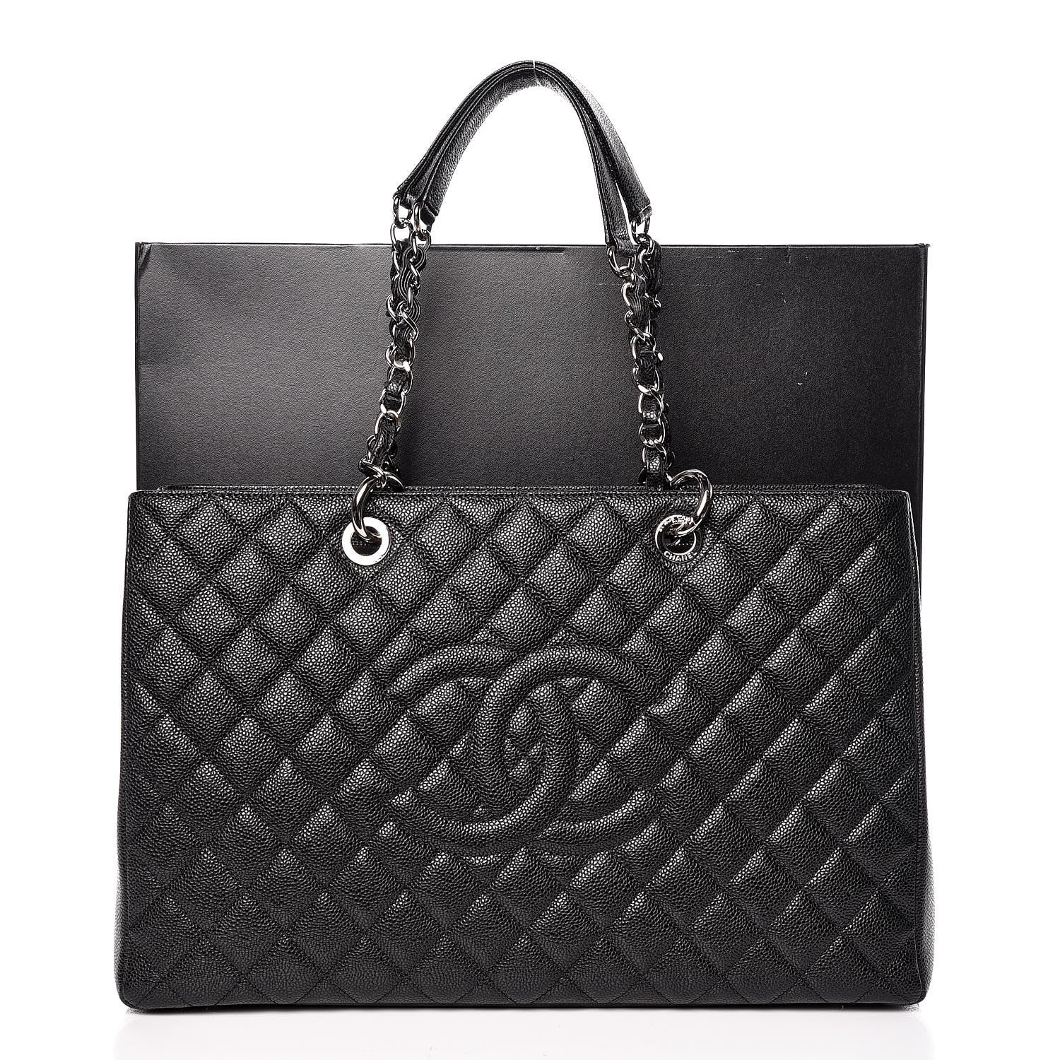 Chanel Caviar Quilted XL Grand Shopping Tote GST Black 10 of 10