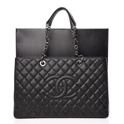 Chanel Caviar Quilted XL Grand Shopping Tote GST Black 10 of 10