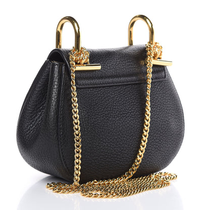 Chloe Grained Lambskin Nano Drew Shoulder Bag Black 3 of 8