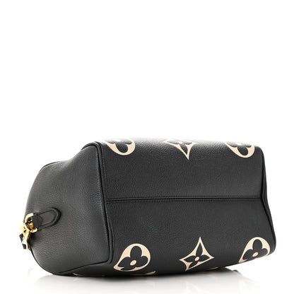 Louis Vuitton Empreinte Monogram Giant Speedy Bandouliere 25 Black Beige 4 of 9