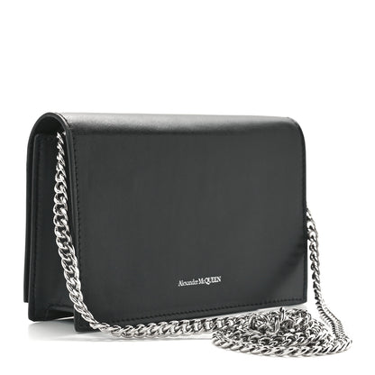Alexander McQueen Calfskin Embellished Skull Mini Shoulder Bag Black 3 of 12
