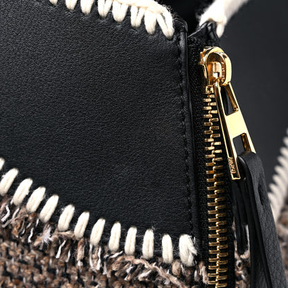 Loewe Calfskin Tweed Small Hammock Shoulder Bag Tan Black 14 of 14