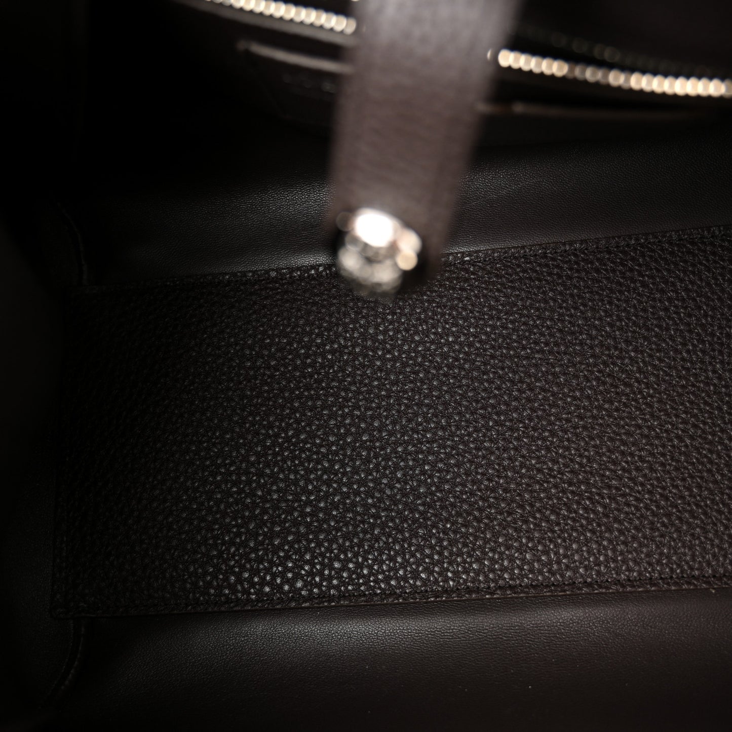 Grained Calfskin Medium Madrid Bag  Dark Ebony