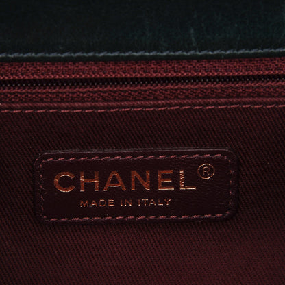 Chanel Glazed Calfskin Quilted Perfect Edge Large Flap Green 9 of 10
