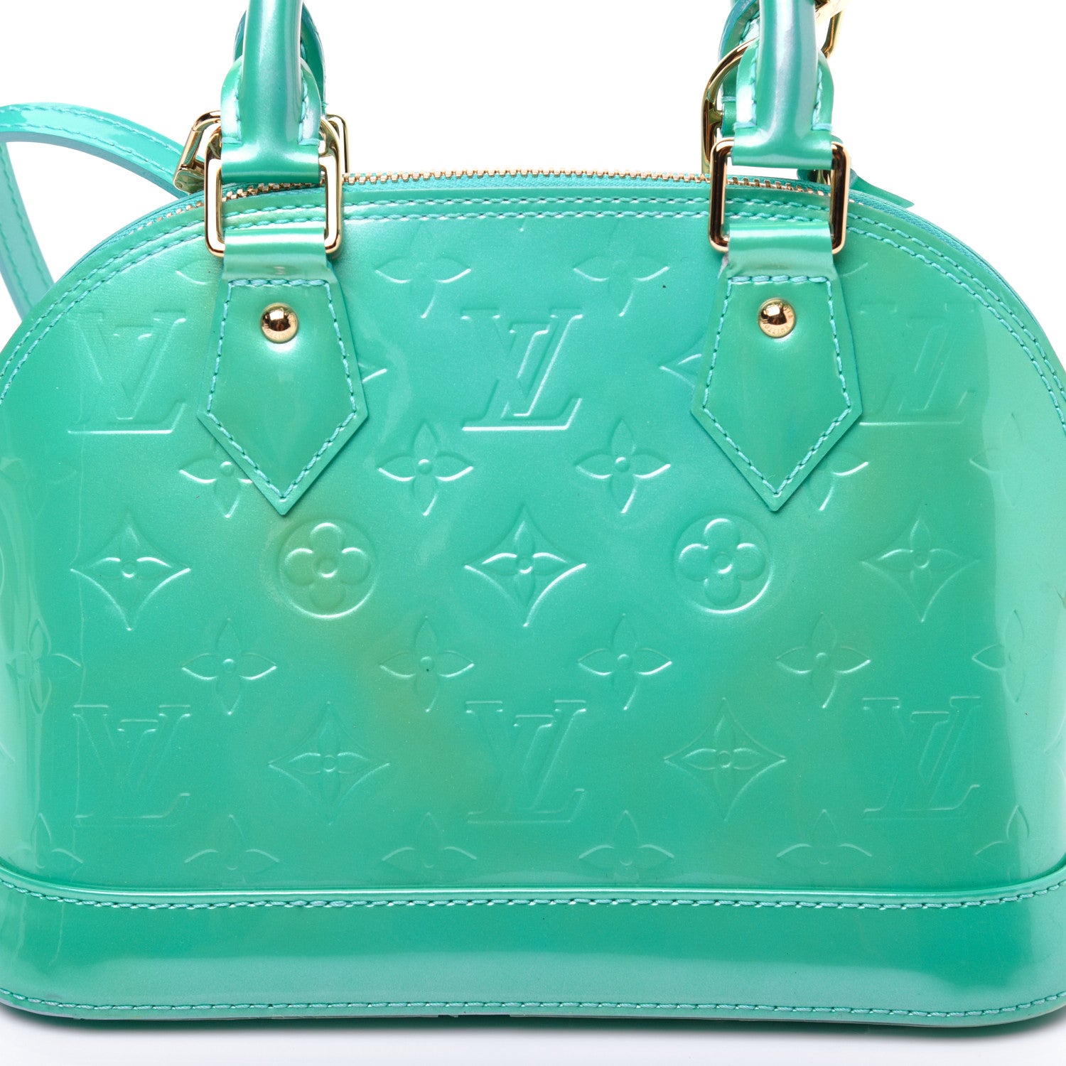 Louis Vuitton Vernis Alma BB Blue Lagon 9 of 26